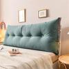 Headboard Pillow Full Size Bed Cushion with Straps and Double Metal Zipper Large Headboard Sitting Up Pillow for Watching TV, Gaming or GERD,Green,120x55cm view 1