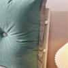 Headboard Pillow Full Size Bed Cushion with Straps and Double Metal Zipper Large Headboard Sitting Up Pillow for Watching TV, Gaming or GERD,Green,120x55cm view 4