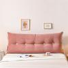 Headboard Pillow Full Size Bed Cushion with Straps and Double Metal Zipper Large Headboard Sitting Up Pillow for Watching TV, Gaming or GERD,Pink,120x55cm view 2