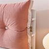 Headboard Pillow Full Size Bed Cushion with Straps and Double Metal Zipper Large Headboard Sitting Up Pillow for Watching TV, Gaming or GERD,Pink,120x55cm view 4