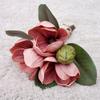 Artificial Magnolia Flowers, Long Stem White Magnolia Flower Plant Bouquet for Vase Table Wedding Holidays Party Home Decor(Blue) view 4