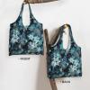 SEPTYK Winter Snowflakes Sparkle Sky Christmas Pattern Canvas Tote Bag Reusable Grocery Shopping Bags Women Shoulder Handbag Large Capacity Heavy Duty Washable Foldable view 3