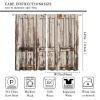 Rustic Barn Door Curtains, Old Wood Panel Farmhouse Rustic Vintage Living Room Bedroom Kitchen Curtains 42x45 Inch view 2