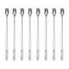 Soup Spoons 304 Stainless Steel Stirring Spoon Coffee Spoon Seasoning Small Spoon Square Dessert Honey Spoon, 8 Pieces Dinner Spoon Table Spoon (Color : 1) view 1