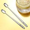 Soup Spoons 304 Stainless Steel Stirring Spoon Coffee Spoon Seasoning Small Spoon Square Dessert Honey Spoon, 8 Pieces Dinner Spoon Table Spoon (Color : 1) view 4