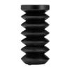 8"Hx4" Diameter, Wood Accordion Candle Holder, Black Finish, Decorative Candle Holder for Centerpieces, Home Decor, and Ambient Lighting and a Decorative Complement view 1
