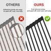 MERRYBOX Roll Up Dish Drying Rack, Silicone Wrapped Over The Sink Dish Rack Foldable Dish Drainer Anti-Slip Dish Racks for Kitchen Counter, Multipurpose Kitchen Sink Drying Rack, 18" x 13", Black view 4