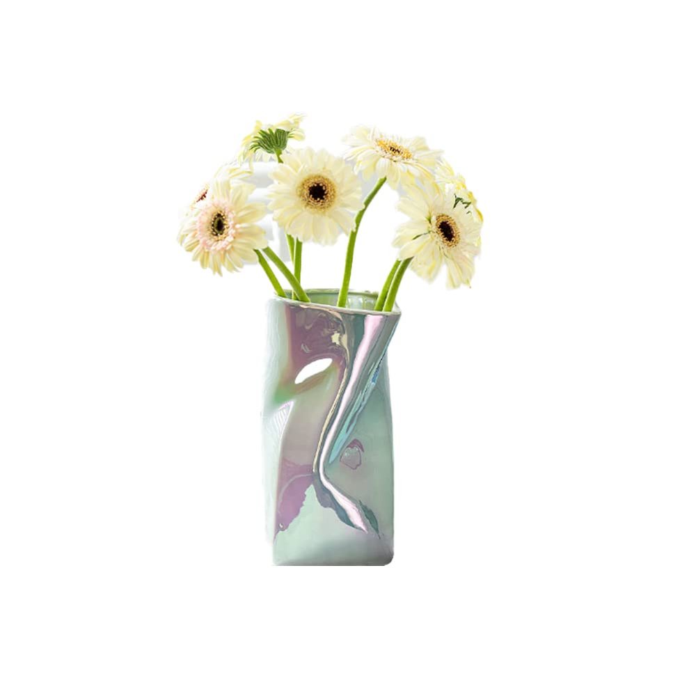 Ceramic Flower Dazzling Vase Flower Decorative Vase Creative Flower Arrangement Modern Home Decoration Vase Plant Pot NO.14