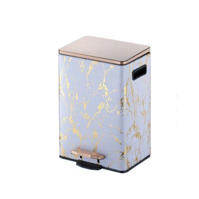 Kitchen Garbage Can Slim Bathroom Trash Can with Filter and Removable Inner Bucket, Stainless Steel, 12 Liter Step Bin for Bedroom, Home, Office Wastebasket (Color : B)