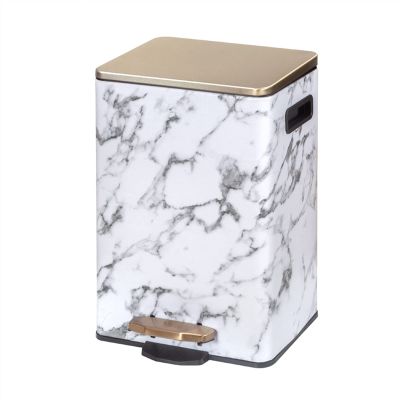 Kitchen Garbage Can Trash can Home Living Room Creative high-end Simple with Cover Kitchen Bedroom Office Removable Liner Bucket Wastebasket (Color : D)