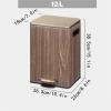 Kitchen Garbage Can Trash can Home Living Room Creative high-end Simple with Cover Kitchen Bedroom Office Removable Liner Bucket Wastebasket (Color : D) view 2