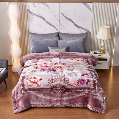 LGYKUMEG 6.6lb Korean Mink Blanket Twin Size 71"  87" - Silky Soft and Warm,2 Ply Reversible Plush Fleece Thick Throw Blanket for WinterPurple