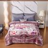 LGYKUMEG 6.6lb Korean Mink Blanket Twin Size 71"  87" - Silky Soft and Warm,2 Ply Reversible Plush Fleece Thick Throw Blanket for WinterPurple view 1