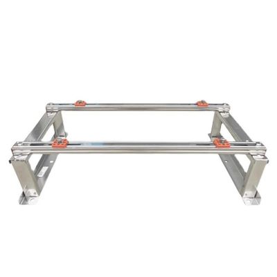 Air Conditioner Support Bracket, Stainless Steel Condenser Bracket Heavy Duty Ground Stand for Mini Split Air Conditioner Universal AC Bracket Heat Pump Base (Color : Silver, Size : 94x50x19CM)