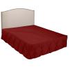 Pinch Pleated Split Corner Bed Skirt, Pinch Pleated Bed Skirt with Platform Three Sided Coverage Ultrasoft Microfiber Bed Skirts 18 Inch Drop Easy to Wash Wrinkle & Fade Resistant (King, Burgundy) view 1