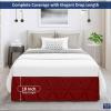 Pinch Pleated Split Corner Bed Skirt, Pinch Pleated Bed Skirt with Platform Three Sided Coverage Ultrasoft Microfiber Bed Skirts 18 Inch Drop Easy to Wash Wrinkle & Fade Resistant (King, Burgundy) view 3