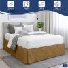 Pinch Pleated Split Corner Bed Skirt, Pinch Pleated Bed Skirt with Platform Three Sided Coverage Ultrasoft Microfiber Bed Skirts 12 Inch Drop Easy to Wash Wrinkle & Fade Resistant (King, Taupe) view 2