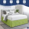 Pinch Pleated Split Corner Bed Skirt, Pinch Pleated Bed Skirt with Platform Three Sided Coverage Ultrasoft Microfiber Bed Skirts 16 Inch Drop Easy to Wash Wrinkle & Fade Resistant (King, Sage) view 2