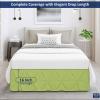 Pinch Pleated Split Corner Bed Skirt, Pinch Pleated Bed Skirt with Platform Three Sided Coverage Ultrasoft Microfiber Bed Skirts 16 Inch Drop Easy to Wash Wrinkle & Fade Resistant (King, Sage) view 3