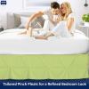 Pinch Pleated Split Corner Bed Skirt, Pinch Pleated Bed Skirt with Platform Three Sided Coverage Ultrasoft Microfiber Bed Skirts 16 Inch Drop Easy to Wash Wrinkle & Fade Resistant (King, Sage) view 4
