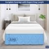 Pinch Pleated Split Corner Bed Skirt, Pinch Pleated Bed Skirt with Platform Three Sided Coverage Ultrasoft Microfiber Bed Skirts 21 Inch Drop Easy to Wash Wrinkle & Fade Resistant (King, Sky Blue) view 3