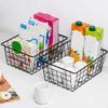 4 Pack Metal Wire Freezer Organizer Bins with Handles, Wire Storage Baskets for Organizing, Small Pantry Baskets view 3