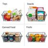 4 Pack Metal Wire Freezer Organizer Bins with Handles, Wire Storage Baskets for Organizing, Small Pantry Baskets view 4