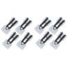 Sectional Couch Connector, 8 Pcs Metal Sofa Joint Snap Alligator Style Sectional Couch Connector - (Color: Silver black) view 1
