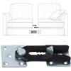 Sectional Couch Connector, 8 Pcs Metal Sofa Joint Snap Alligator Style Sectional Couch Connector - (Color: Silver black) view 4