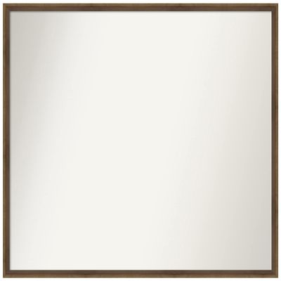 Amanti Art Bronze Bathroom Mirror for Over Sink, 28x33 Custom Made Lucie Light Bronze Rectangle Vanity Mirror, Large Modern Wood Frame, Hangs Horizonally and Vertically, Wall Decor