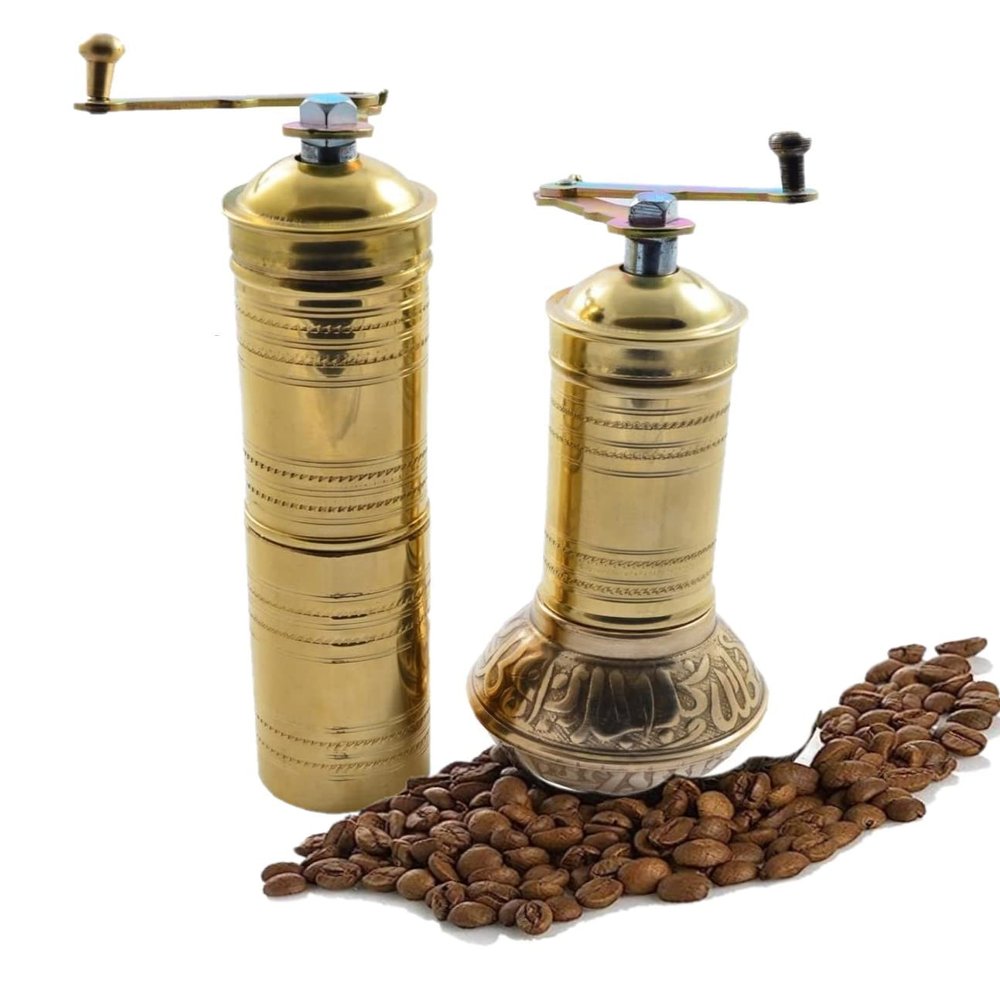 Manual Coffee Grinder set, Hand Coffee Bean grinder with crank, small portable beans grinder espresso, mini manual coffee grinder, spice grinders for travel, Camping
