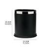 CANMNT Trash Can Small Trash Can Open Top Small Wastebasket Bin, Round Garbage Can, Detach Metal Waste Basket, for Kitchen Bathroom Living Room Office Trash Can Wastebasket view 2