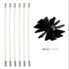 chimney sweep kit Chimney Cleaning Brush Kit, Chimney Sweep Kit, Chimney Brush And Rods Kit Electrical Rotary Drill Drive Sweeping Cleaning Tool With 6/9/12/15 Flexible Rods ( Color : 6 Rods , Size : view 1