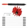 LIYUN Chimney Sweep kit Chimney Sweep Kit Flexible Dryer Vent Brush Cleaning Kit Synthetic Brush Head Lint Remover Fireplace Chimney Brushes Chimney Cleaning Tool (Color : 6 Rods, Size : 610mm) view 1