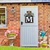Last Name All Year Round Front Door Garland, Front Porch Decoration 26 Letter Welcome Garland and Eucalyptus and Bow Suitable for Spring Summer Winter Used for Front Door Hanging Garland (M) view 4
