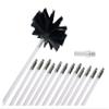 LIYUN Chimney Sweep kit Dryer Vent Cleaning Brush Chimney Sweep Kit Chimney Cleaning Brush with 9 Flexible Chimney Rods Chimney Cleaning System (Color : 12 Rods, Size : 410mm) view 1