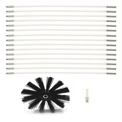 chimney sweep kit Dryer Vent Cleaning Brush Chimney Cleaning Brush Fireplace Flue Sweep Whip Cleaner Tools Rotary System Rods Kit Chimney Cleaning Kit Chimney Cleaning Tool ( Color : 15 Rods , Size :