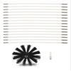 chimney sweep kit Dryer Vent Cleaning Brush Chimney Cleaning Brush Fireplace Flue Sweep Whip Cleaner Tools Rotary System Rods Kit Chimney Cleaning Kit Chimney Cleaning Tool ( Color : 15 Rods , Size : view 1