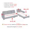 MIPOPS Velvet Sofa Cover Thick Elastic Couch Cushion for Living Room Sofa Cover Sofa Cover Armchair Cover L-Shaped Chaise Seat Cover(Lake Blue,Pillowcase - 1PCS) view 2