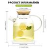 WHJY Clear Glass Teapot Glass Pots for Cooking on Stove Clear Teapots with Infuser for Loose tea, Kettle Teapot for Loose Leaf for Boiling Water - 60oz view 2