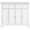 HomeStock Renaissance Rhapsody Kitchen Island with Durable Top and Optional Casters - Island/Cart, Versatile Storage Kitchen Island, Elegant Kitchen Cart White view 4