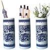 Bsetain Umbrella Holder Organizer Indoor Home Office Umbrella Rack Ceramic Umbrella Stand Holder, Chinese Style Multifunctional Umbrella Racks for Reel/Flower/Decor, Home Office Villa view 2