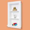 Potter-Island 14 x 24 Medicine Cabinet Recessed, Wall Niche, Bathroom Wall Cabinet, 3-Tier, Between Studs Shelving for Drywall, White view 1