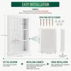 Potter-Island 14 x 24 Medicine Cabinet Recessed, Wall Niche, Bathroom Wall Cabinet, 3-Tier, Between Studs Shelving for Drywall, White view 3