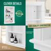 Potter-Island 14 x 24 Medicine Cabinet Recessed, Wall Niche, Bathroom Wall Cabinet, 3-Tier, Between Studs Shelving for Drywall, White view 4