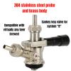 Beer Taps for Kegs, D System Beer Tap with Safety Pressure Relief Valve, Stainless Steel Probe Brass Body Keg Tap, Heavy Duty Beer Keg Tap Coupler view 2