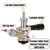 Beer Taps for Kegs, D System Beer Tap with Safety Pressure Relief Valve, Stainless Steel Probe Brass Body Keg Tap, Heavy Duty Beer Keg Tap Coupler view 3