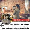 Beer Taps for Kegs, D System Beer Tap with Safety Pressure Relief Valve, Stainless Steel Probe Brass Body Keg Tap, Heavy Duty Beer Keg Tap Coupler view 4