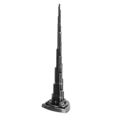 AYNEFY Burj Khalifa Tower Model,Alloy Miniature European Dubai Tower Figurine Model Building Model Arts Craft Collectible Souvenir Office Home Desktop Decor