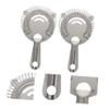 2pcs Stainless Steel Cocktail Strainers Ice Filtering Tools for Bar Use Comfortable Mixing Glasses for Home Bartending Easy to Clean view 2